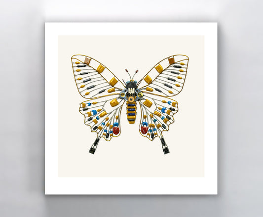 Swallowtail Butterfly Signed Fine Art Print (10 x 10)