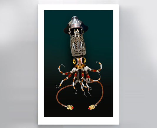 Limited Edition Squid Signed Fine Art Print (10 x 15)