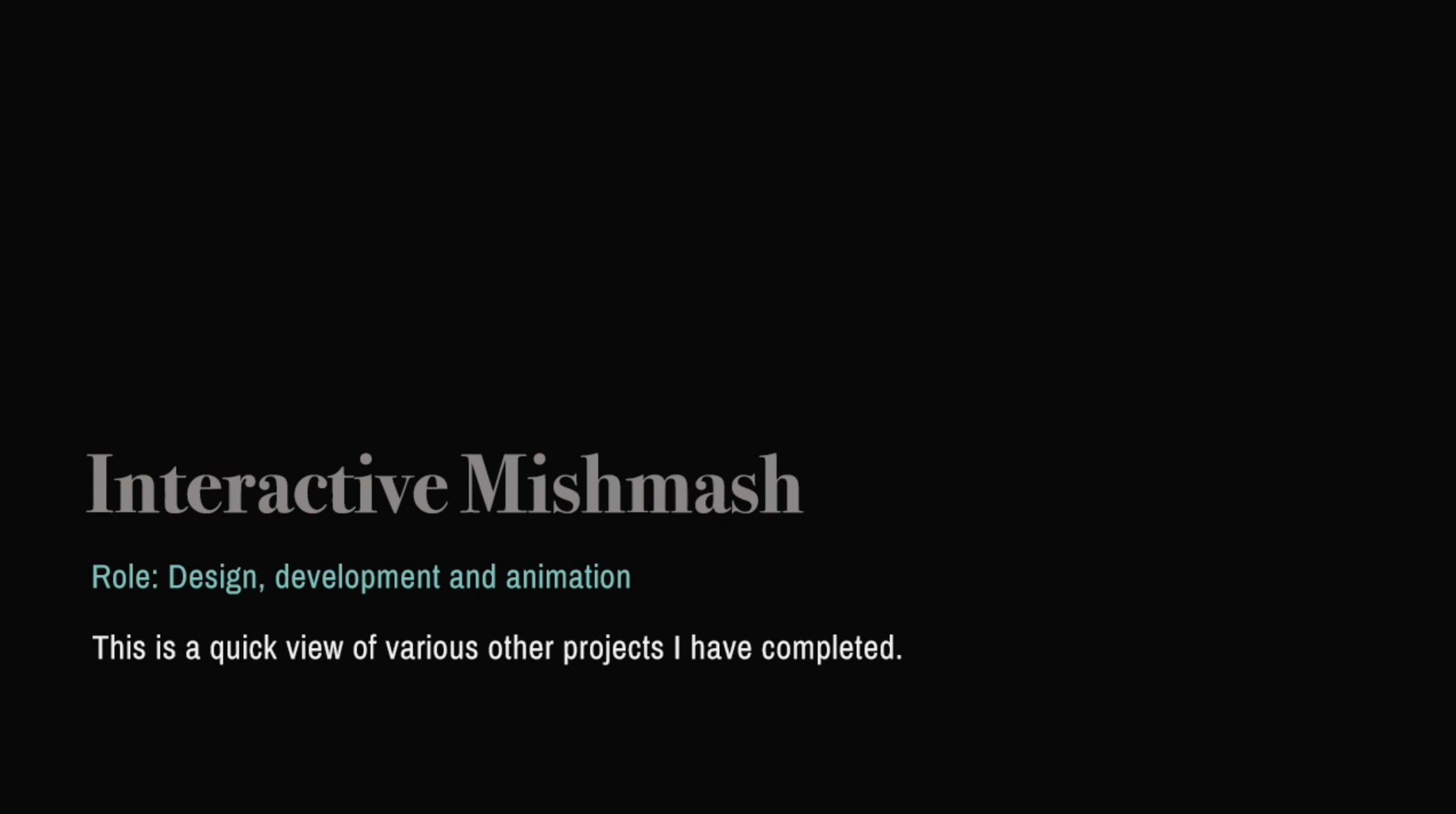 Load video: User Interface work by Lex Talkington