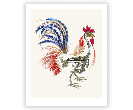 Rooster (Gallus Mechanicus) Signed Fine Art Print (8 x 10)