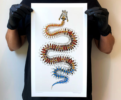 Copperhead Snake Signed Fine Art Print (10 x 17)